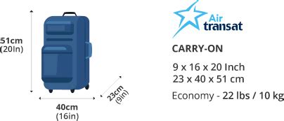 air transat baggage allowance|air transat bag allowance.